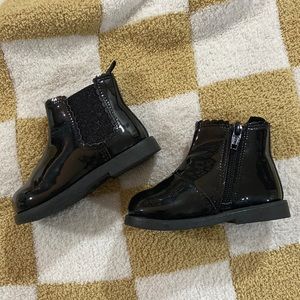 Black Patent Booties